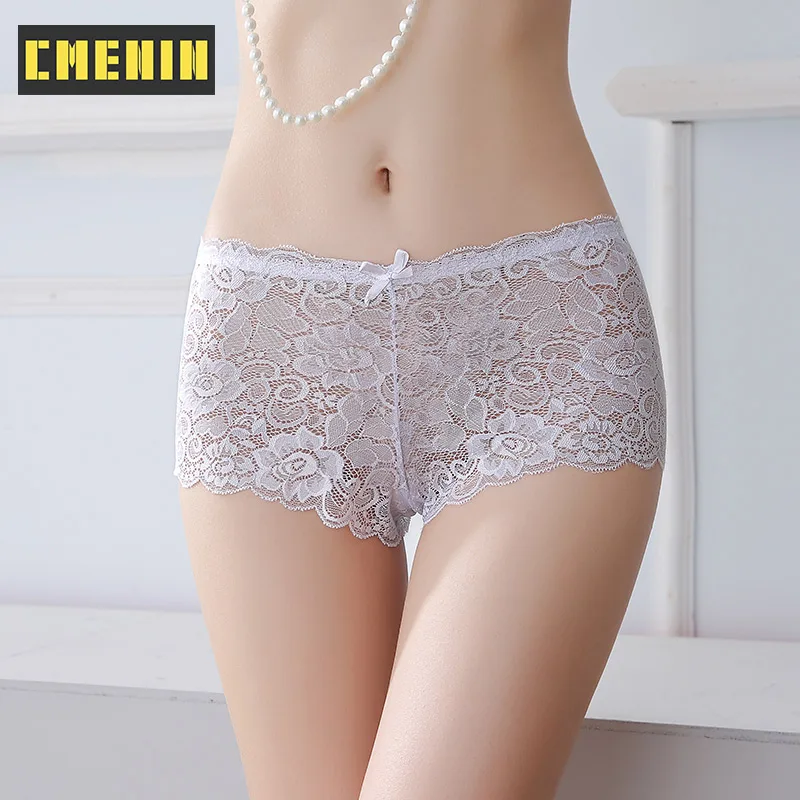 Женские кружевные хлопковые трусики CMENIN удобное нижнее белье сексуальное со