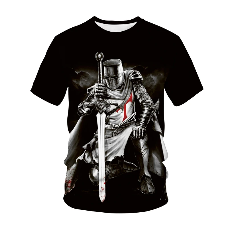 

Knights Templar 3D Print T-shirt Men Women Fashion Printing Streetwear T Shirt Trendy Unisex Tshirt Tops Harajuku Male Clothing