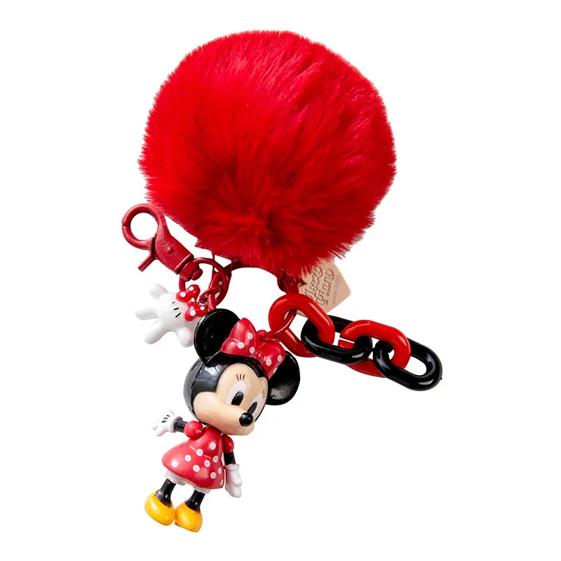 

Disney Mickey Mouse Minnie Ball Top Key Chains Bag Pendant Cute Cartoon Car KeyChain Girl Boy Souvenir Gift Toy Wholesale