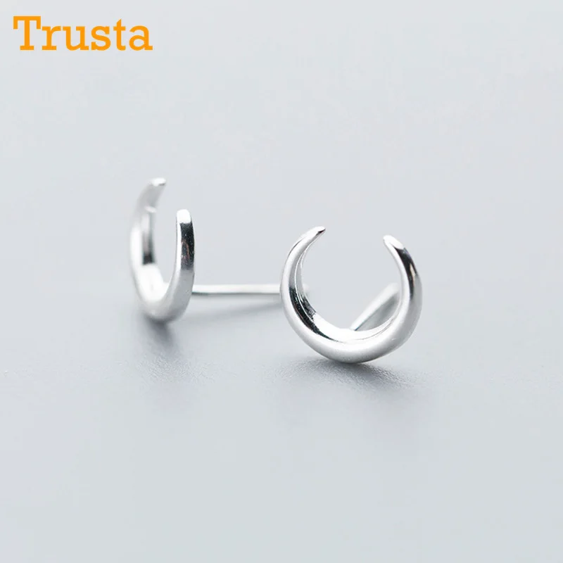 Trusta, 925 пробы, серебряные ювелирные изделия, модные милые миниатюрные серьги-гвоздики 9 мм X 10 мм, подарок для девочек, детей, леди, DS410