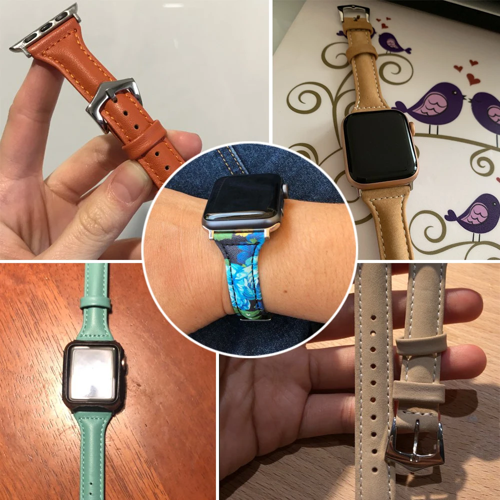 Ремешок Joyozy из натуральной кожи для Apple Watch 38 мм/40 мм/42 мм/44 мм кожаный ремешок iwatch серии для Apple Watch 5/4/3/2/1