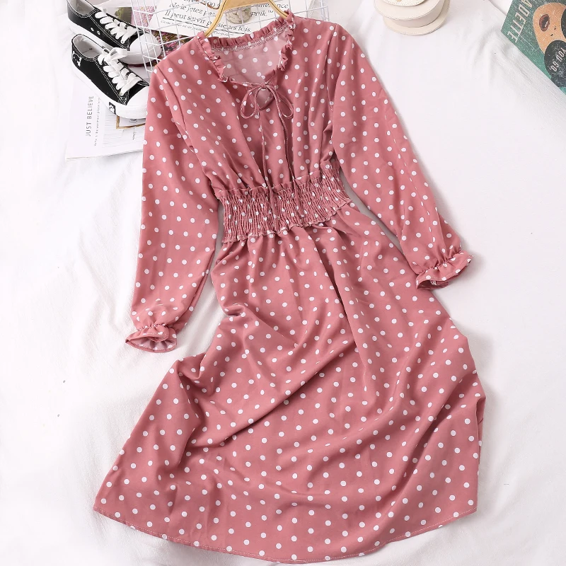 2019 новые модные женские темпераментные длинные платья с рукавами фонариками