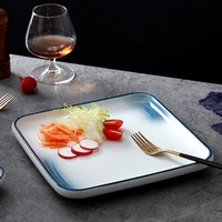 japanese ceramic tableware sifang sushi steak plate plate personality creative restaurant hotel supplies tableware