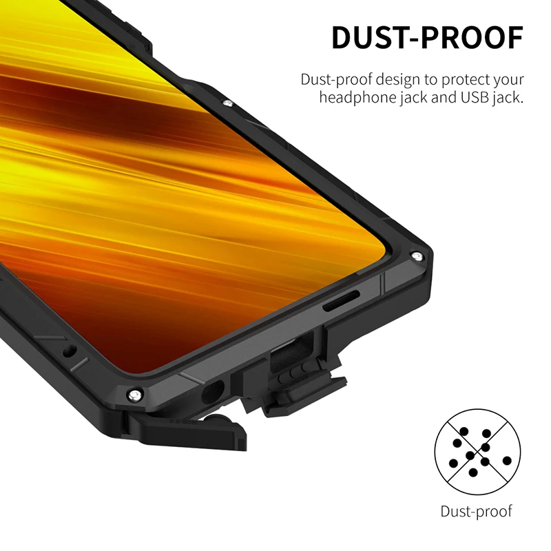 imatch case for xiaomi 11 poco x3 nfc heavy duty protection armor shockproof hard aluminum metal mobile phone cases note 10 pro free global shipping