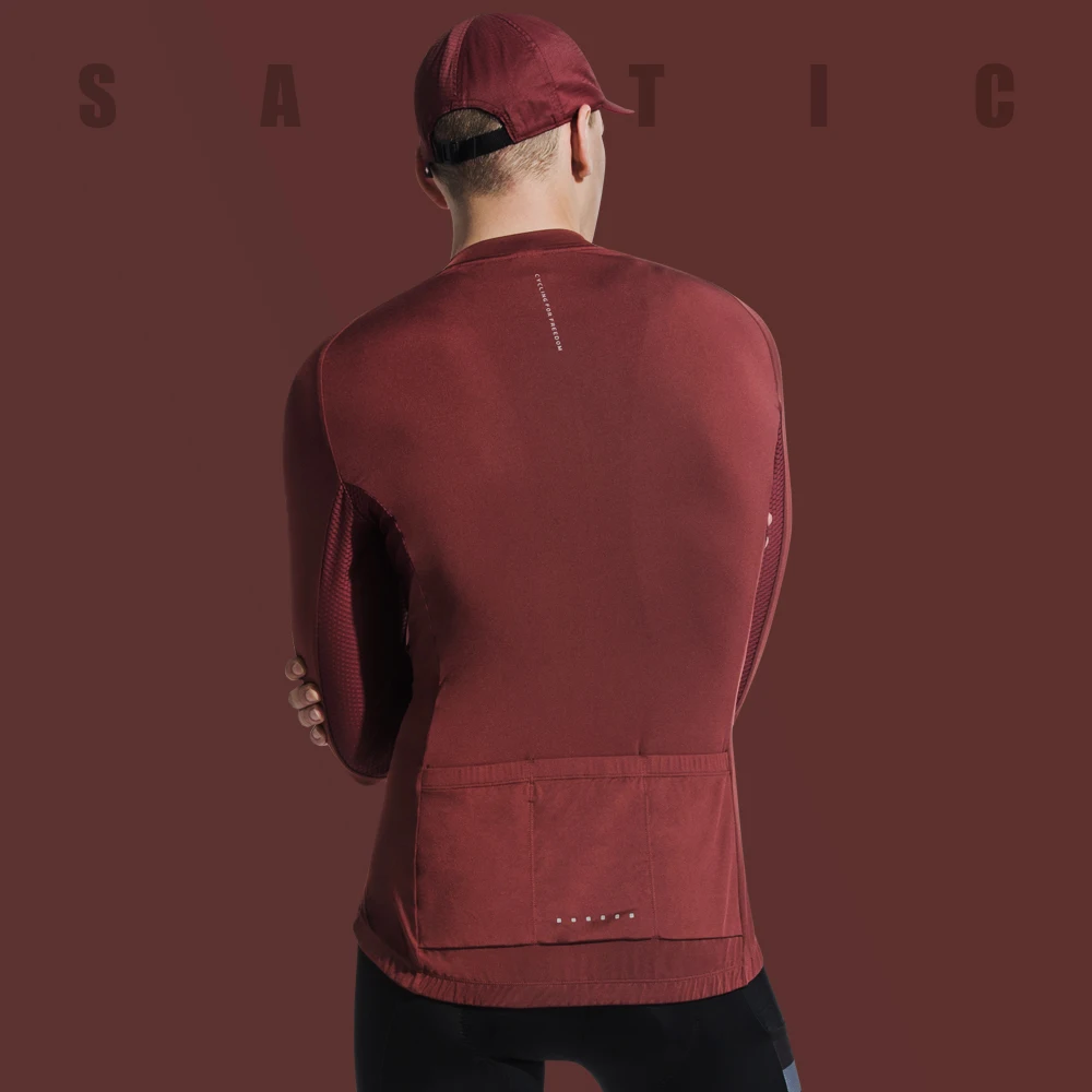 Мужская велосипедная кофта Santic с длинным рукавом удобная Солнцезащитная для