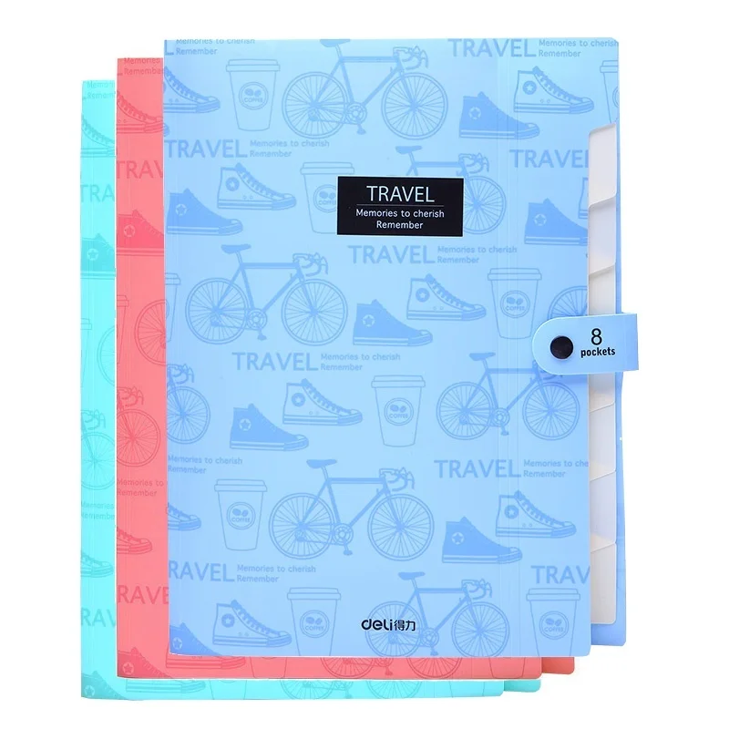 Папка для документов A4 с 8 карманами расширяющаяся офисная папка файлов