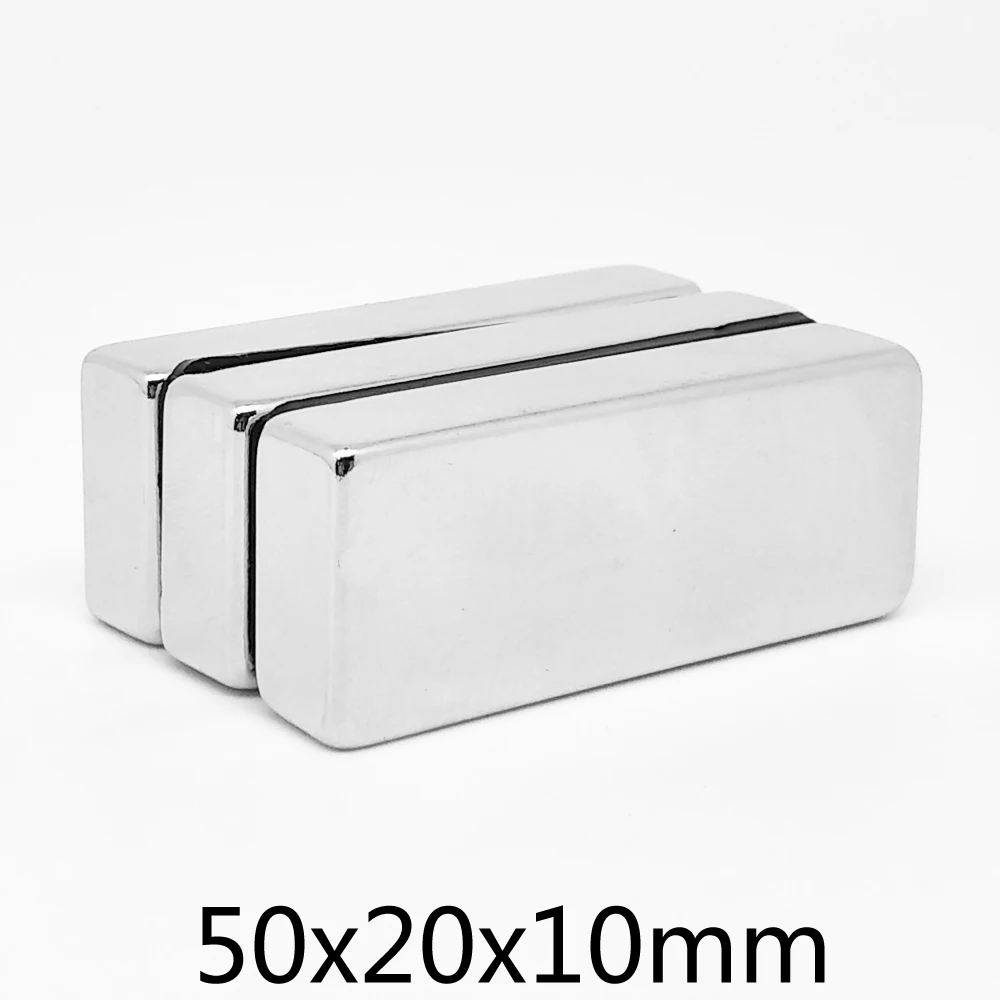 

1/2/3/5PCS 50x20x10mm Rare Earth Neodymium Magnet N35 Block Permanent Magnet 50x20x10 Quadrate Strong Powerful Magnets 50*20*10