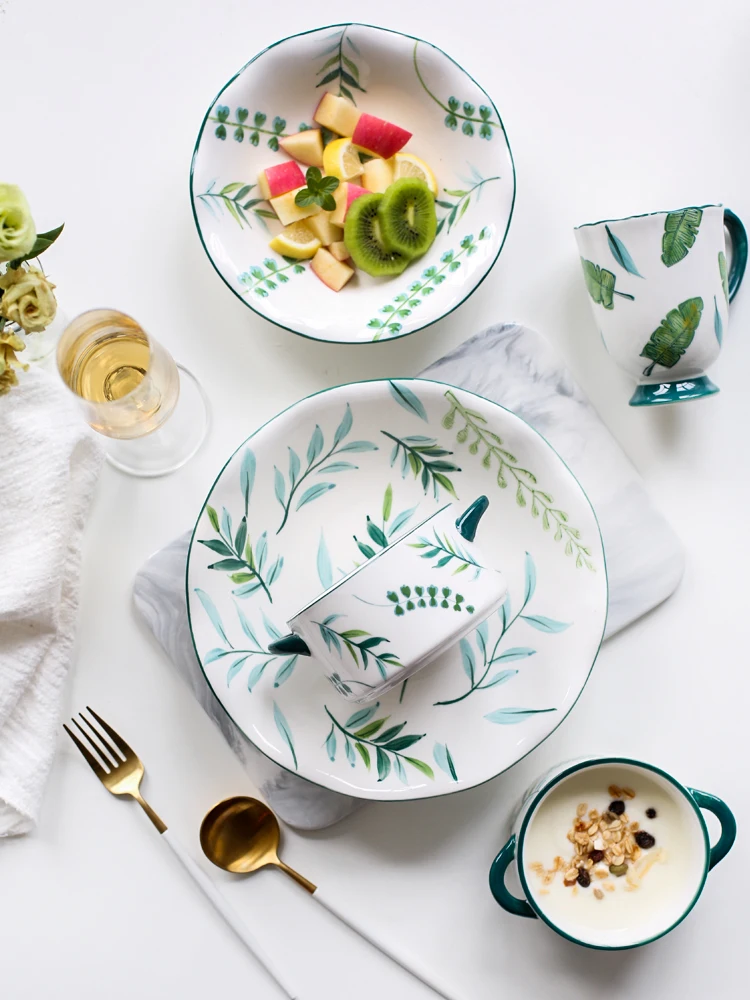 Керамическая посуда под глазурь домашнее блюдо миска для супа чашка