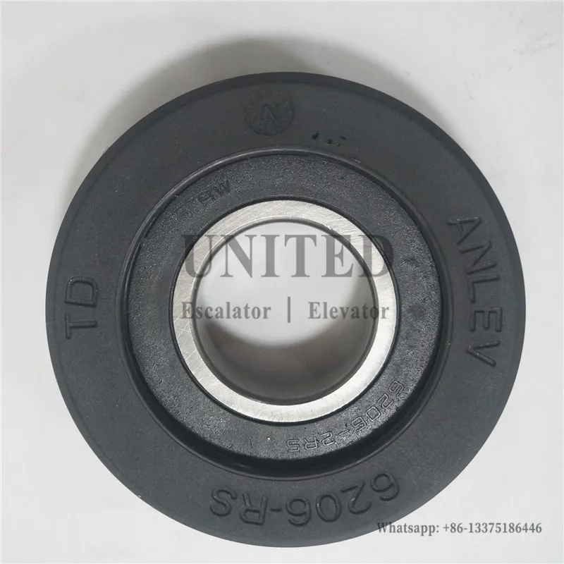 Ролик эскалатора UNITED черный RLO800KB2-5002 дюйма od80 мм w25 подшипник 6206RS 10 шт. |