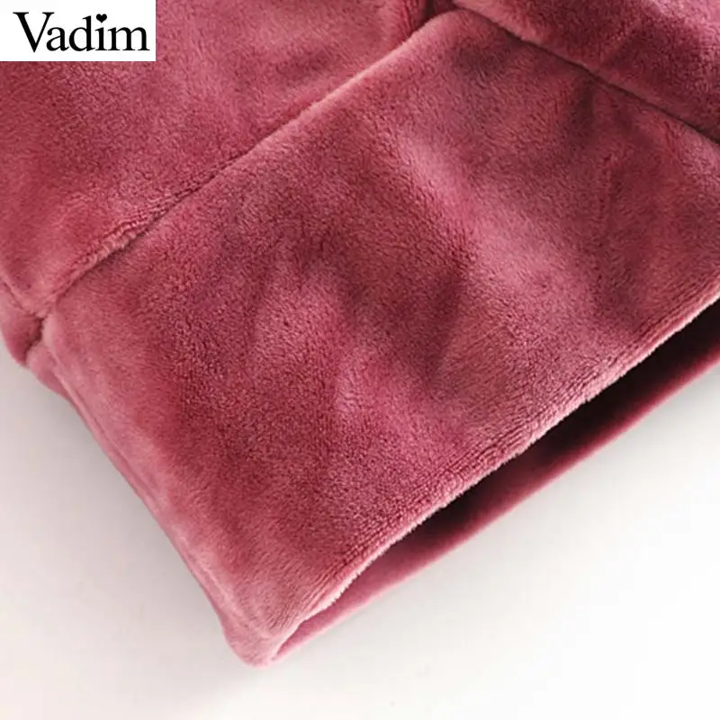 Женское элегантное платье vadim бархатные Свободные толстовки, ходи с карманами Длинные рукава розовый черный пуловер верхняя одежда больших размеров базовые Топы HA612