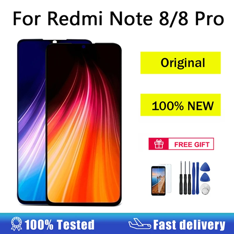 Оригинальный ЖК-дисплей AUMOOK для Xiaomi Redmi Note 8 Pro, ЖК-экран с рамкой для замены экрана для Redmi Note 8, ЖК-экран