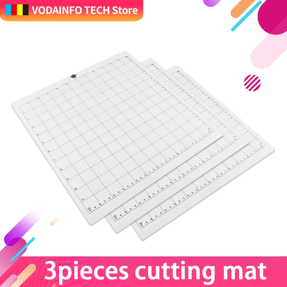 3 шт набор для резки мат для silhouette Cameo 3/2/1 [Стандартный-сцепление, 12x12 дюймов, 2 шт. в упаковке,] клей и липкий Non-slip эластичный к сетке резка коврики