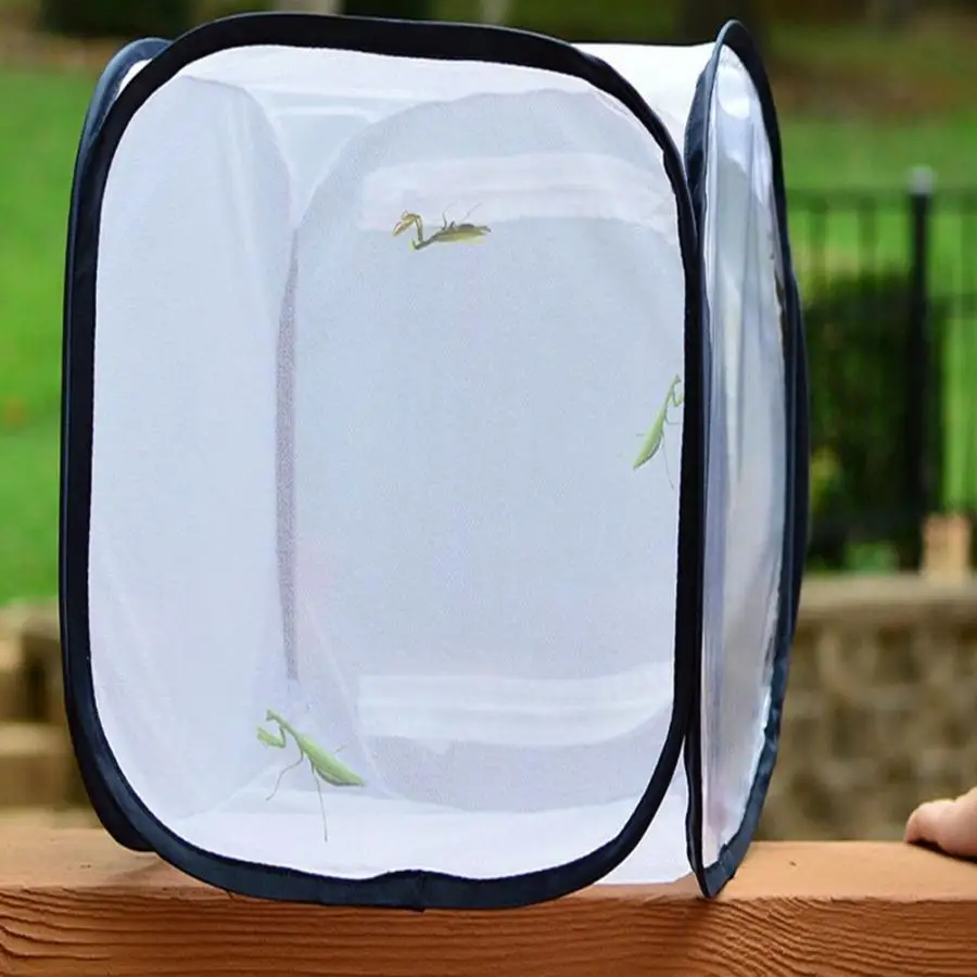 Ящик для насекомых складной вентилируемый светильник сетчатая клетка растений