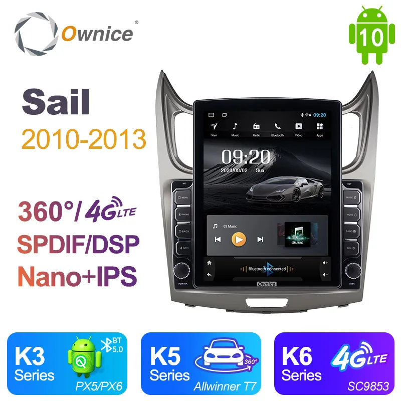 

Ownice Android 10,0 для Chevrolet Sail 2010 - 2013 автомобильное радио, автомобильное мультимедийное видео, аудио, GPS плеер, головное устройство 4G LTE 360