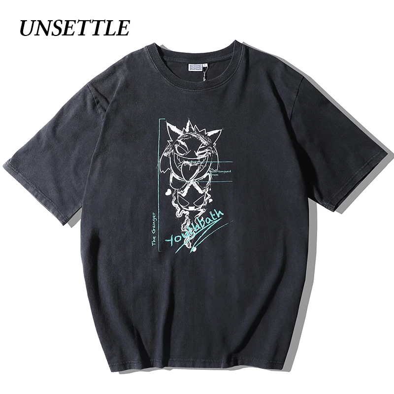 UNSETTLE 2020SS Harajuku мужские/женские футболки с принтом собаки летняя уличная футболка