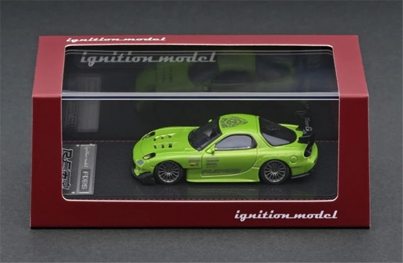 IG 1:64 Mazda RX-7 (FD3S) RE Амэмия зеленый металлик литья под давлением модель автомобиля |