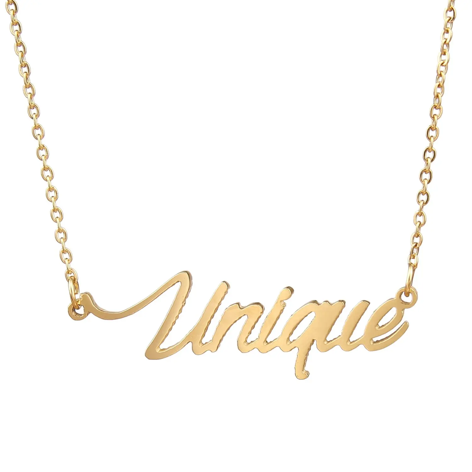 

Men Women Stainless Steel Name Necklace Personalise Gold Color Custom Letter Unique Choker Necklace For Birthday Engagement Gift