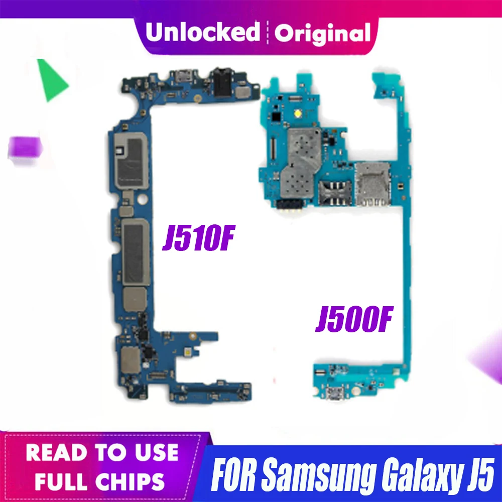 Оригинальная материнская плата для Samsung Galaxy J5 J500F J510F J530F Android OS чистая IMEI с полными