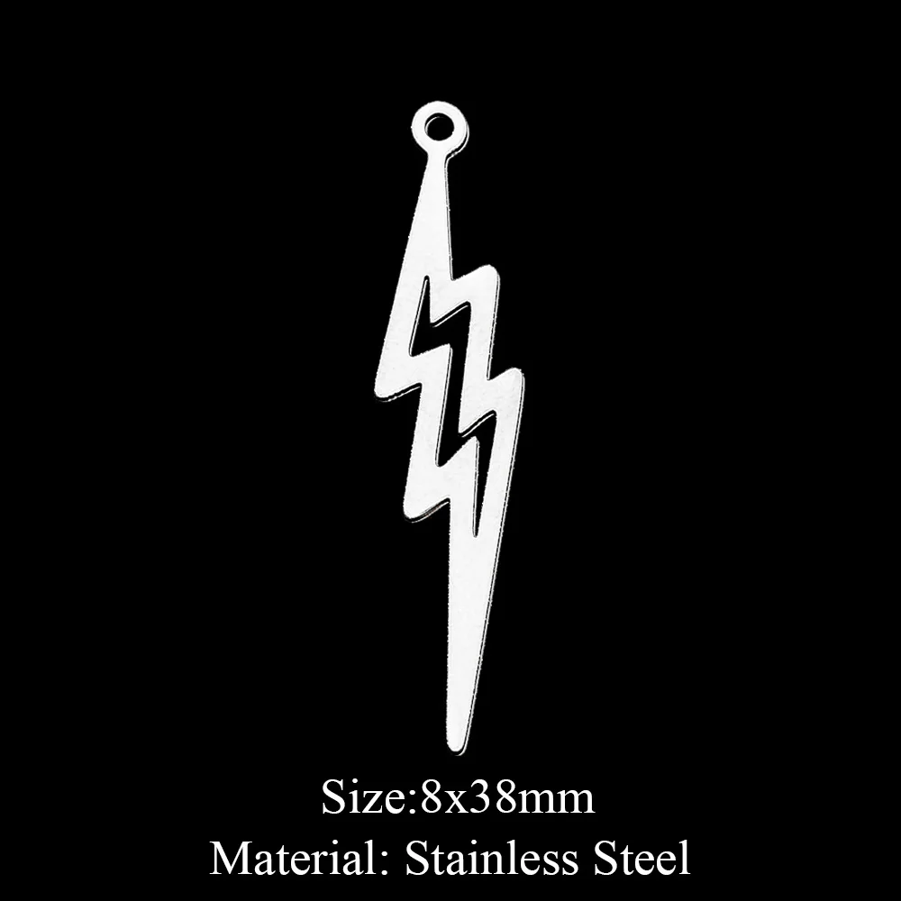 5 шт./лот 100% из нержавеющей стали 38 мм молния сделай сам серьги кулон