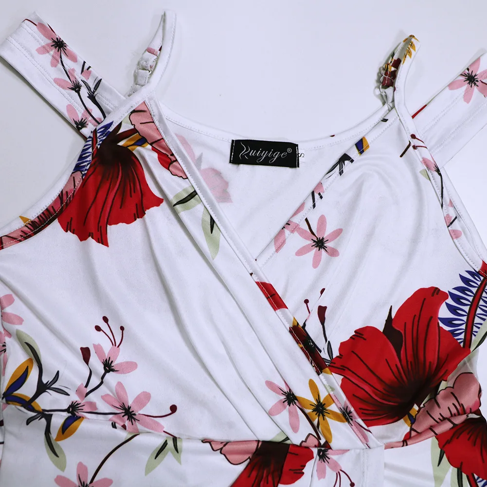 

women black sexy party dress plus size elegant summer dresses bodycon V-Neck Floral Sleeveless Tank dress 2019 new