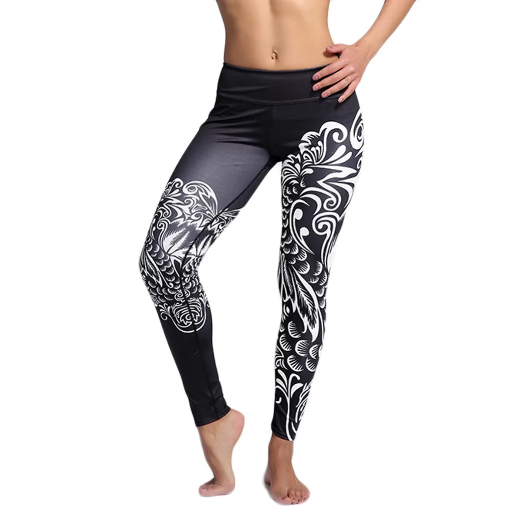 Sexy Shaping Hip Yoga Pants letter Women Fitness Tights Workout Gym Running Bottom Slim Low Waist Sports Leggings 2.0# | Спорт и