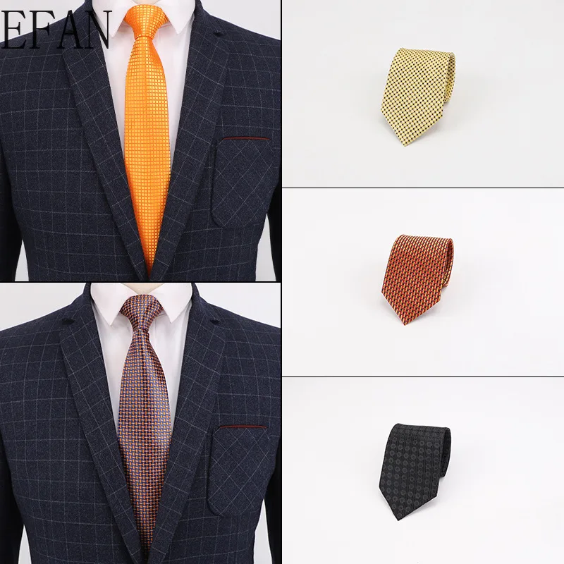 Классический галстук для мужчин 8 см роскошный полосатый в клетку деловой