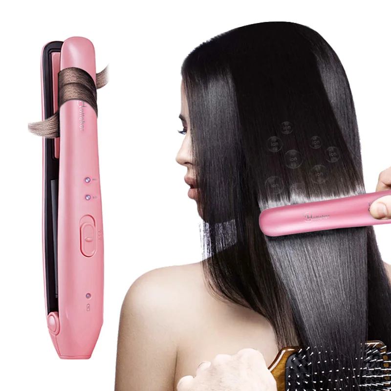 Мини выпрямитель для волос с отрицательным утюгом беспроводной USB