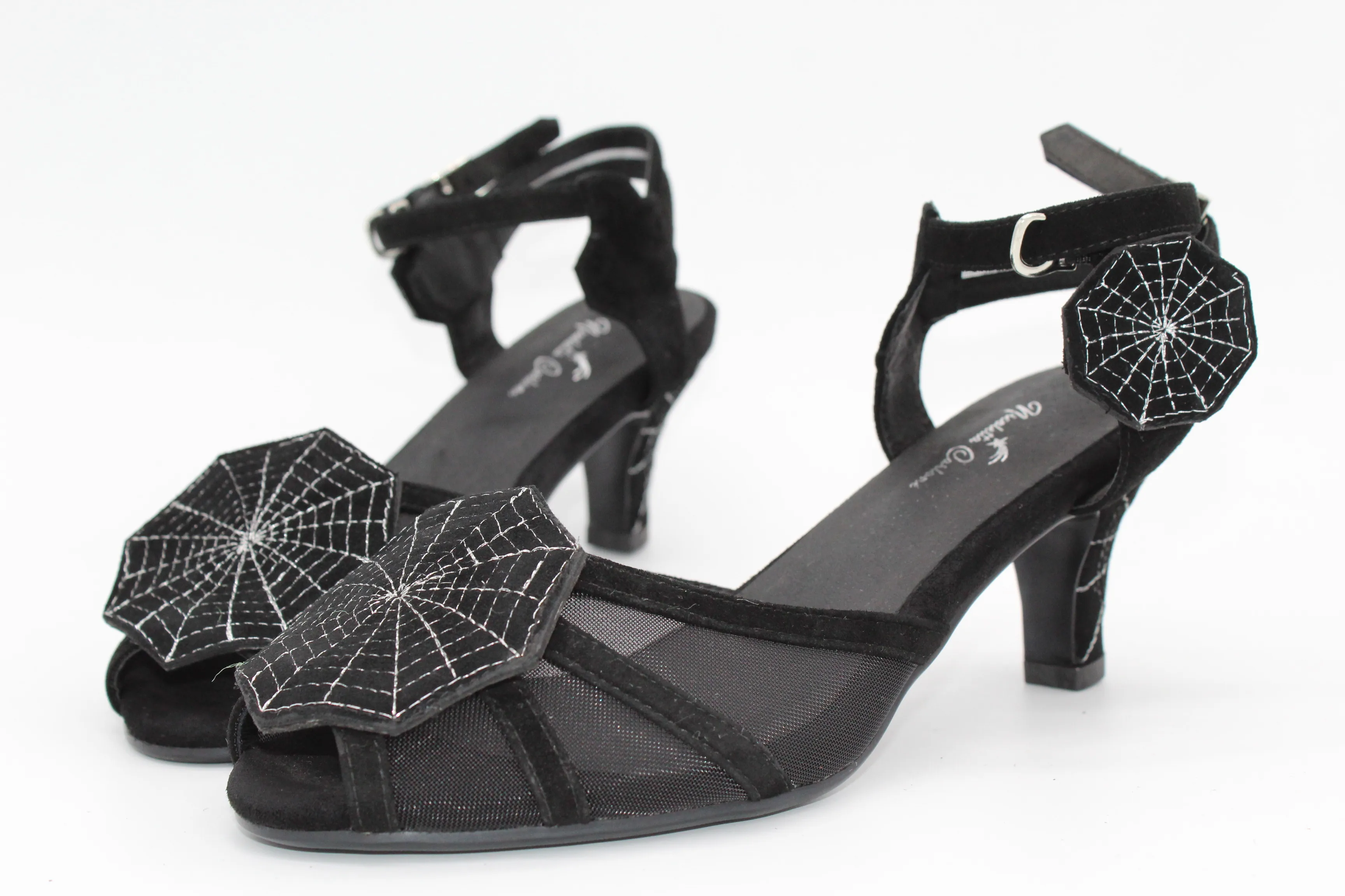 

2021 Ultra Low Price Summer Fashion Trend Ladies Black Spider Print High Heel Sandals