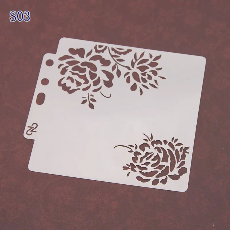 5 шт. креативные трафареты из ПВХ со звездами и цветами для рукоделия трафарет