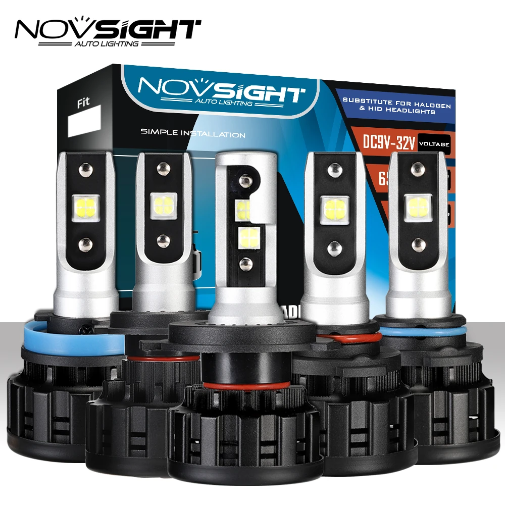 Светодиодсветодиодный лампы NOVSIGHT Luces H4 для автомобиля H7 светодиодсветодиодный