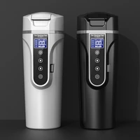 temperature display coffee lcd display temperature portable car heating cup water warmer bottle display