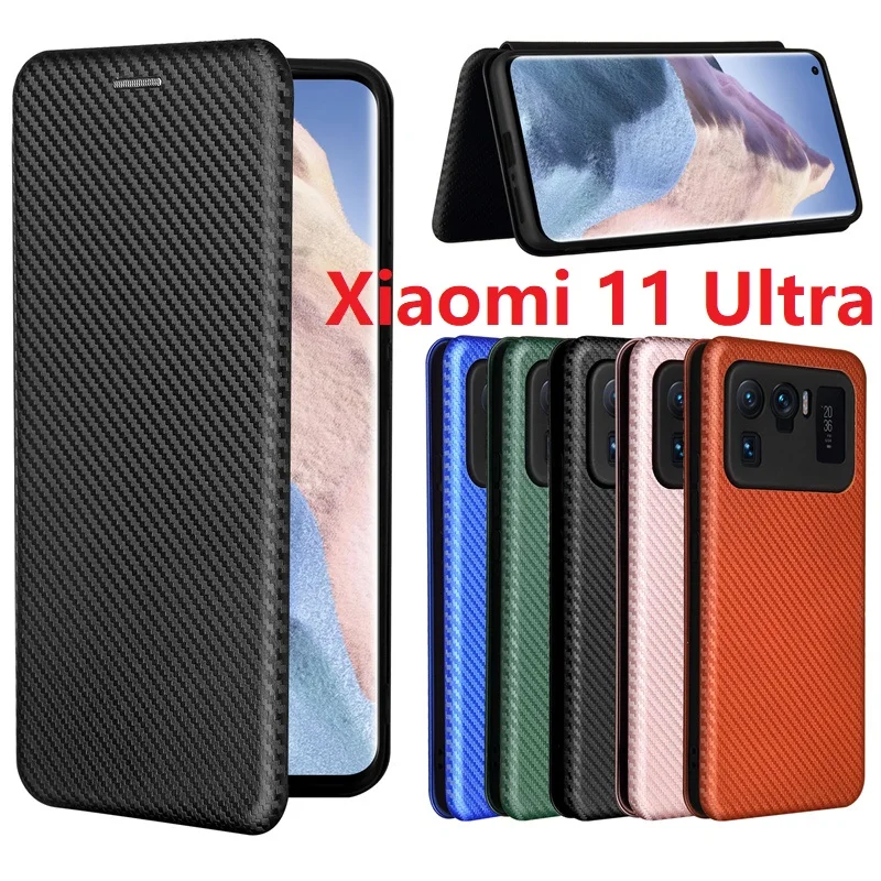 Чехол-книжка из углеродного волокна для Xiaomi Mi 11 6 81 дюйма