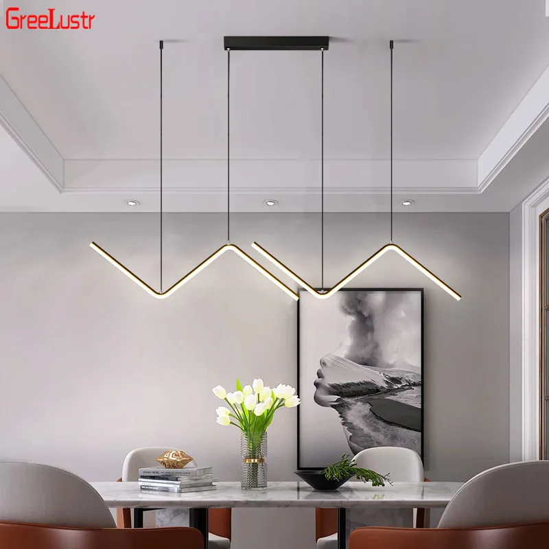 Креативный дизайн волна Потолочный подвесной светильник современный акриловый