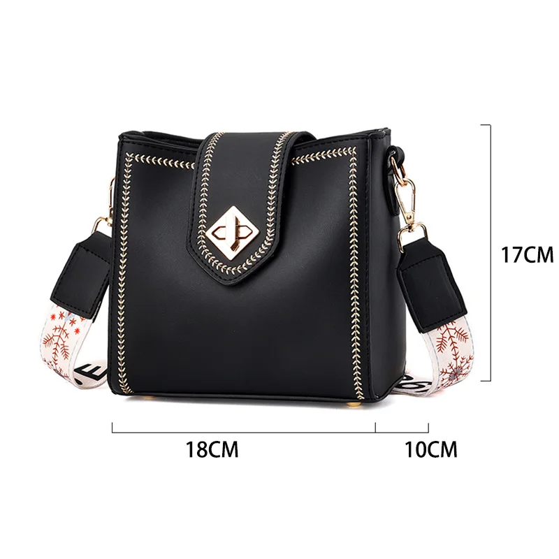 

Fashion Women Bucket Bag Small Crossbody Bags 2021 Summer Wide Strap Ladies Messenger Bag Lady Travel Handbags Bolsa Feminina