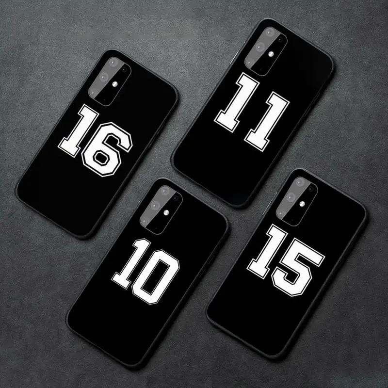 

Football Lucky number design Phone Case For Samsung galaxy A S note 6 7 8 9 10 20 30 50 51 70 edge plus lite Cover Funda Shell