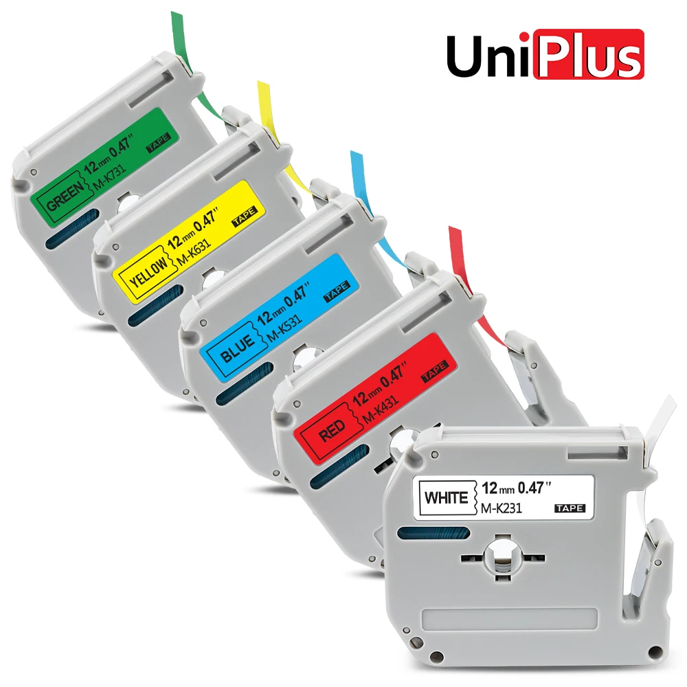 UniPlus 9 мм для печати ярлыков заменить MK221 M K221 MK231 MK ленты черный на белом фоне Brother