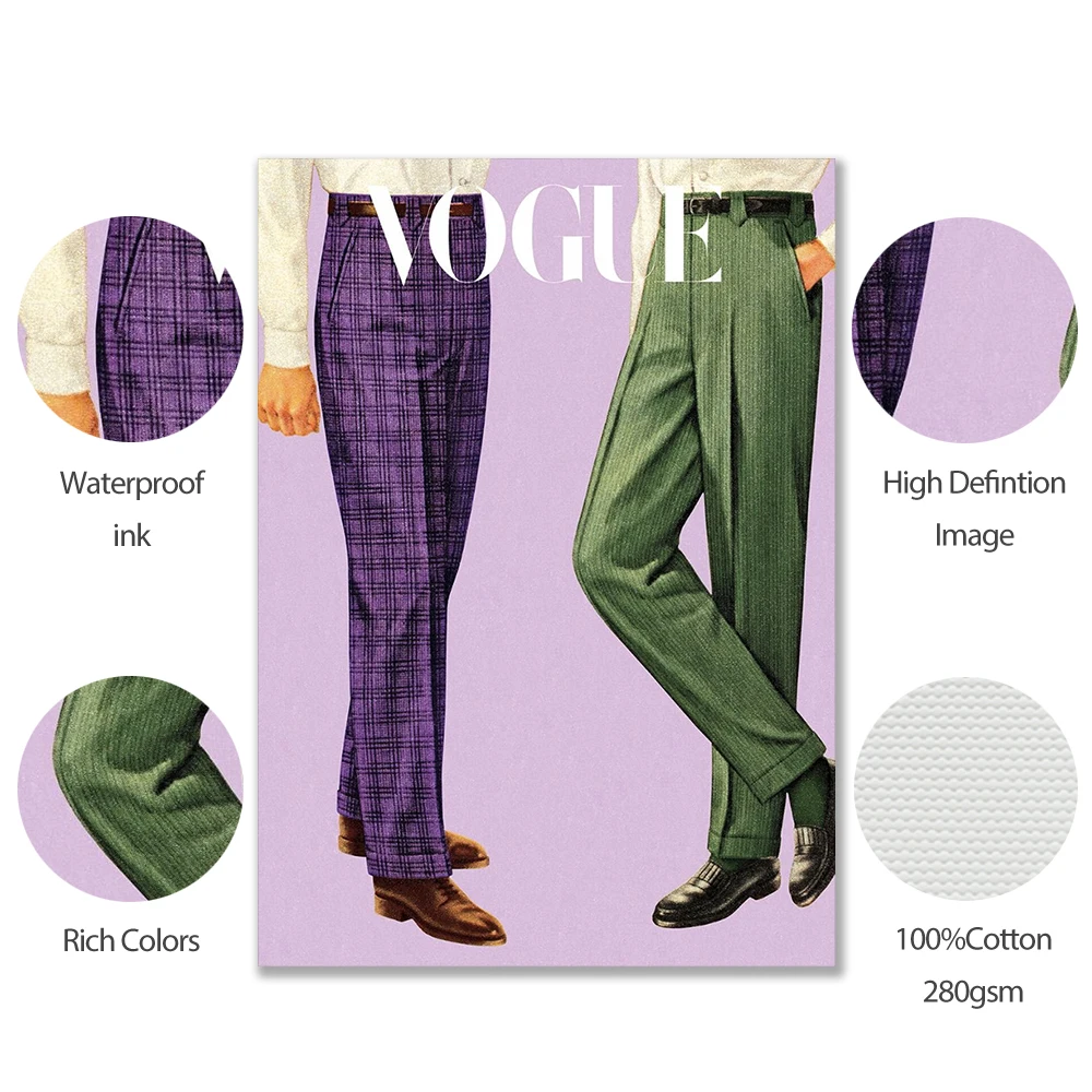 Модная весенняя и осенняя коллекция плакат с принтом одежды в стиле ретро модная