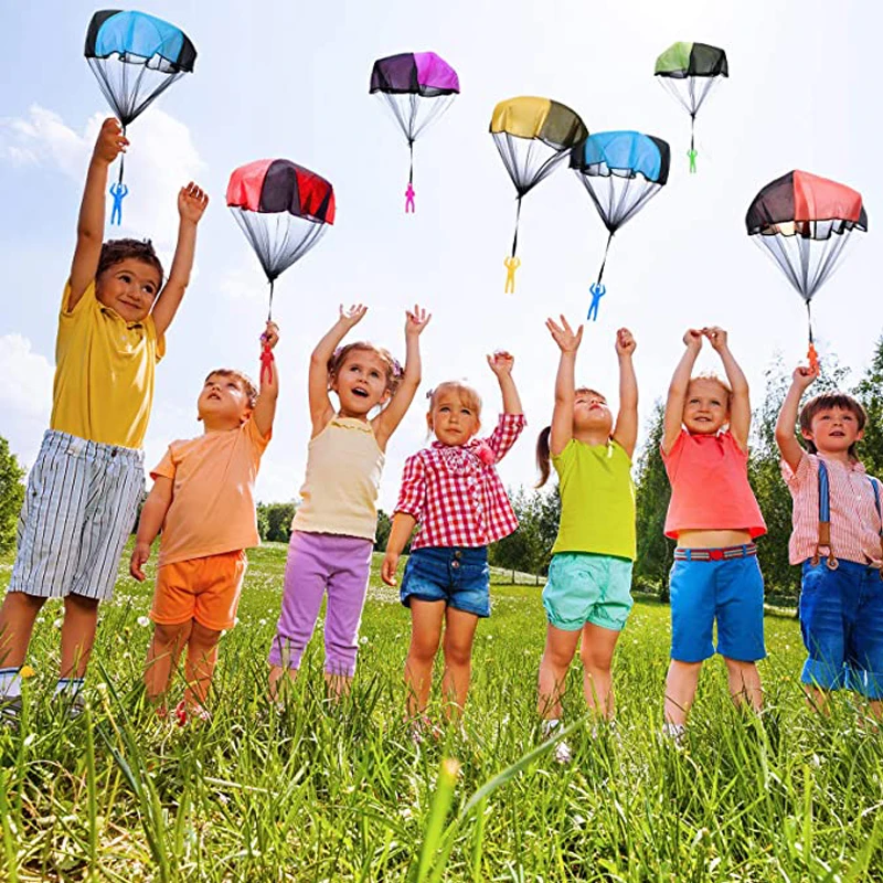 Солдат с парашютом Рука Бросив Сенсорная игра Открытый Игрушки Детские