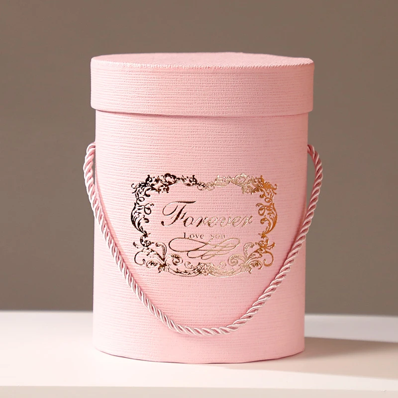 Коробки для шляп бумажная коробка хранения круглая Цветочная с крышкой