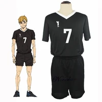 haikyu haikyuu inarizaki high school miya atsumu cosplay costume black suit uniform anime volleyball jersey sportswear