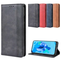 leather phone case for huawei p20 lite p20 lite 2019 p smart z nova 5i back cover flip card wallet with stand retro coque