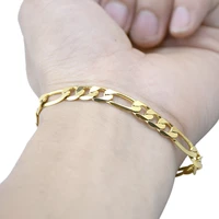 mens bracelet stainless steel male bracelet wholesale braslet silver color braclet chunky cuban chain link gold bracelet for man