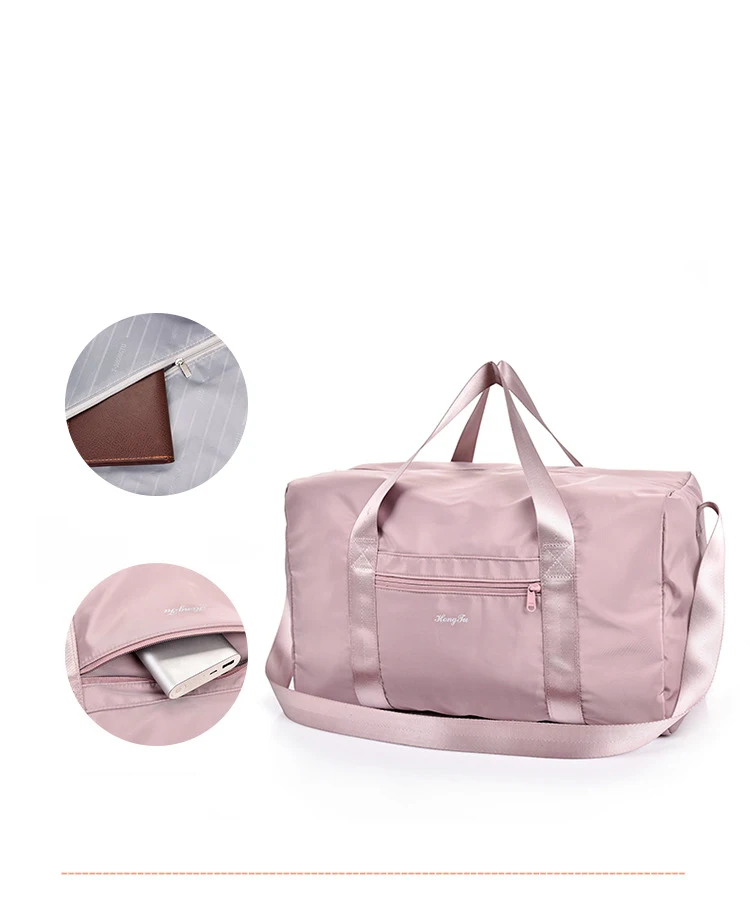 Women Training Handbags Female Short-Distance Duffel Package Large Capacity Folding Storage Fitness Waterproof Bag Waterproof