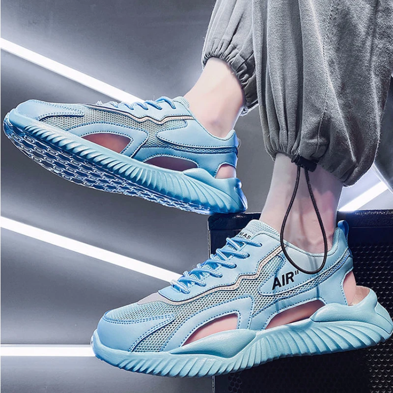 

Мужские повседневные спортивные дышащие пляжные сандалии для улицы, новая модная летняя обувь, Нескользящие кроссовки, сандалии