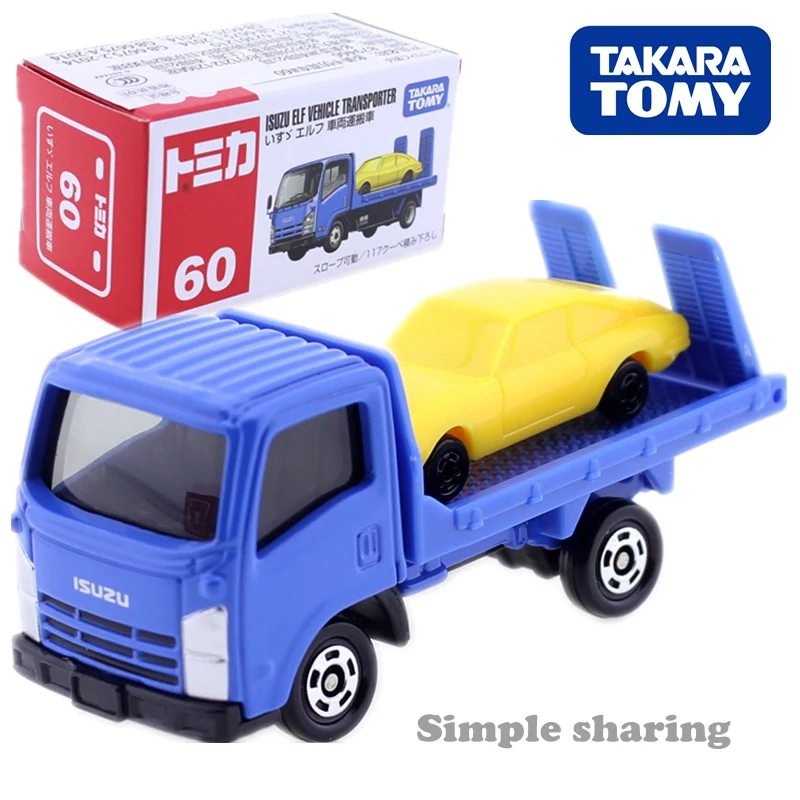Takara Tomy Tomica No.60 Isuzu Elf автомобиль транспортер модель грузовика комплект Авто