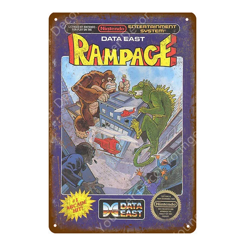 YD8182EI Классический игровой плакат, геймерская Настенная Наклейка для детской комнаты, игровой центр, Декор, винтажные Рекламные Знаки, металлическая художественная живопись, YI-017 - Цвет: YD8182EI