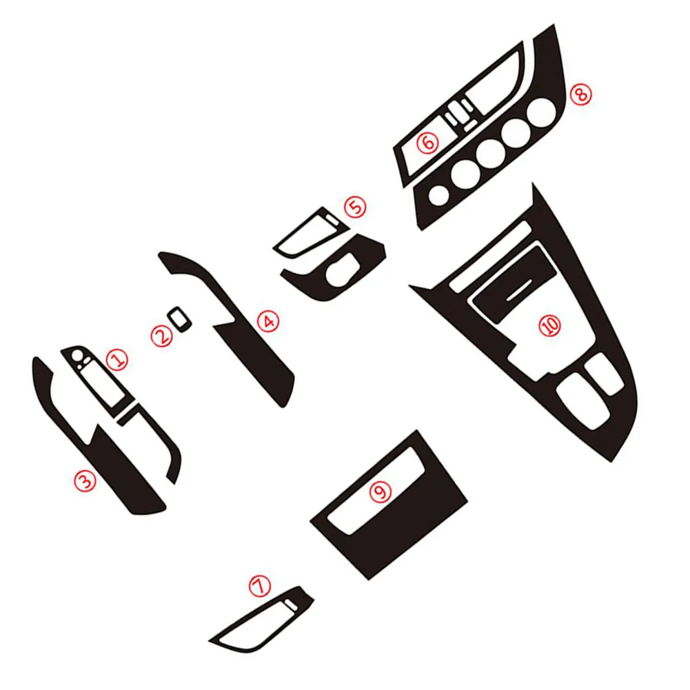 

Waterproof Car Panel Dashboard Sticker Anti High Temperature Black Cover Interior Trim