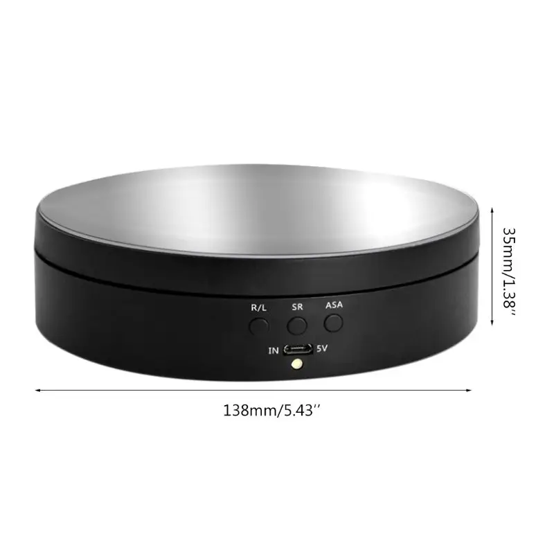 

3 Speeds Electric Rotating Display Stand Mirror 360 Degree Turntable Holder For Watch Cosmetic Toy Model Jewelry DisplayingStand