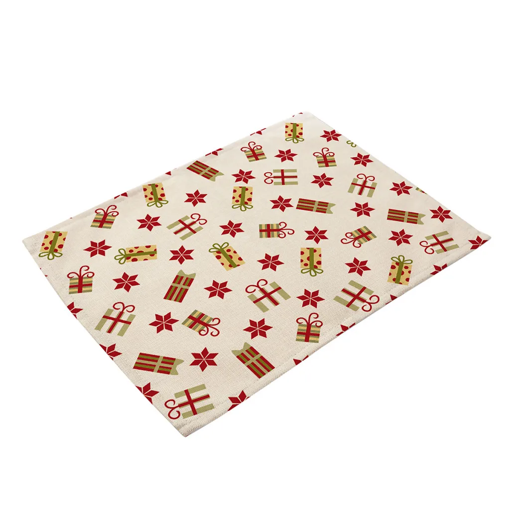 Рождественские украшения для дома столовый коврик Рождественский орнамент рога