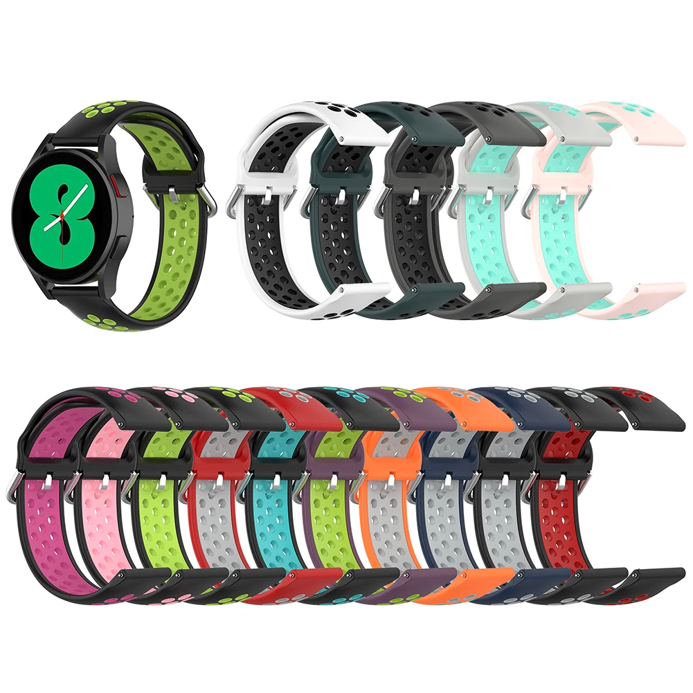 

Strap For Samsung Galaxy Watch 4 classic 46mm 42mm smartwatch Silicone Ridge Sport Bracelet for Galaxy Watch4 44mm 40mm band